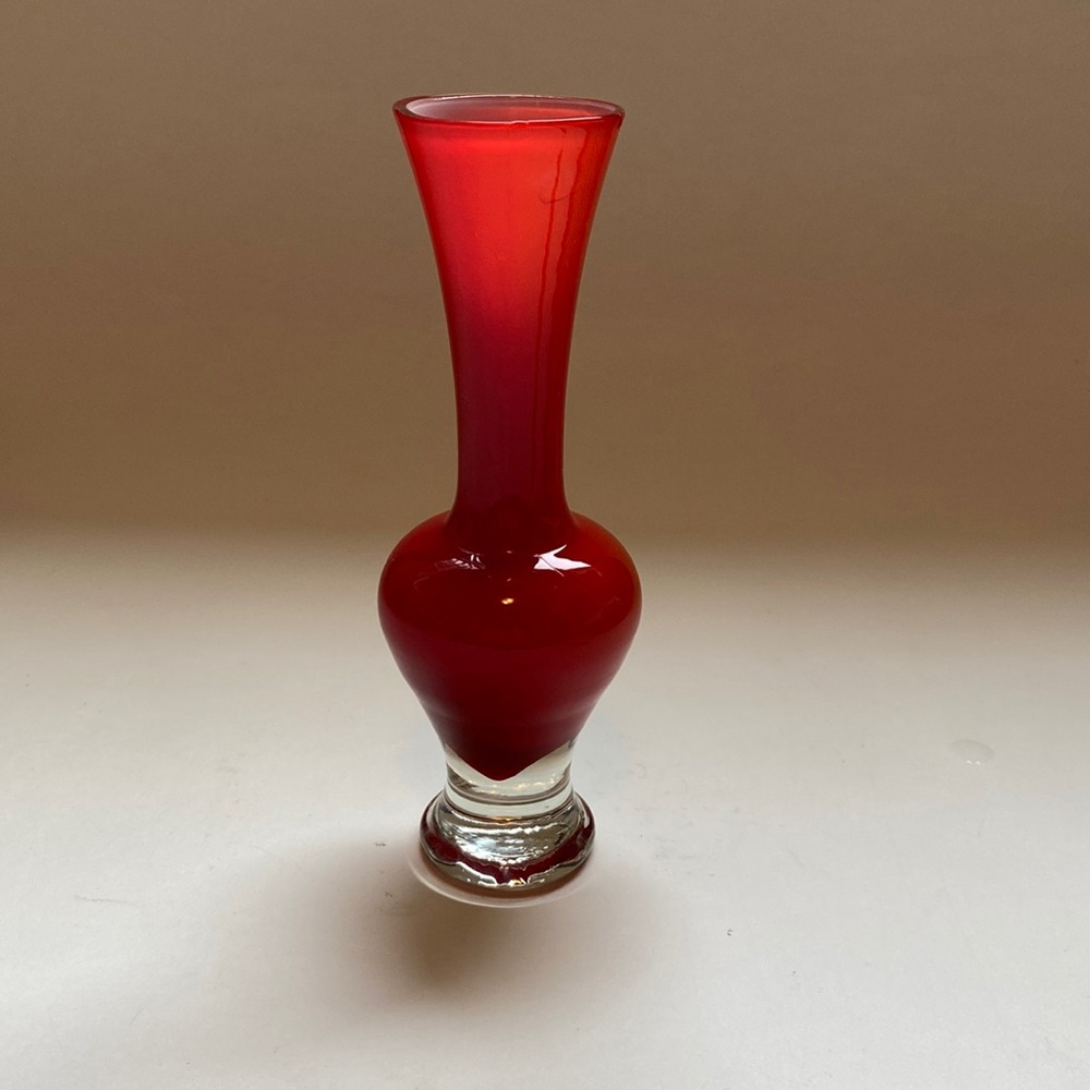 Red Cased Bud Vase